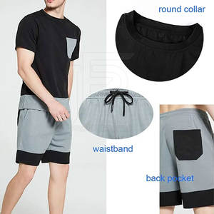 Última moda de impresión de verano conjuntos cortos OEM ODM Logo impreso camiseta y pantalones cortos ropa de trabajo de dos piezas de fábrica - Product Image 3