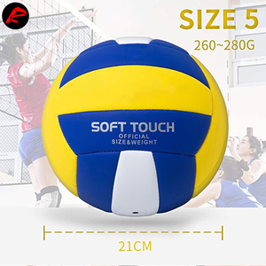 Pelotas de voleibol de playa de tamaño personalizado para interiores y exteriores cosidas a máquina de cuero PU PVC hechas a medida de alta calidad - Product Image 2