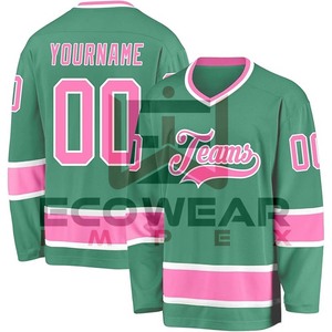 Ropa de calle personalizada de malla de gran tamaño, camiseta cuadrada de manga larga, camisetas de fútbol de hockey sobre hielo, camiseta para hombre con logotipo personalizado - Product Image 2