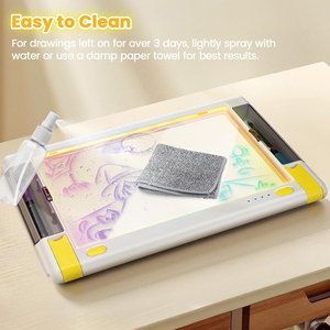 男女通用儿童教育画板涂鸦板磁性便携式可重复使用快速擦除彩色 ABC 塑料适合家庭学习 - Product Image 4