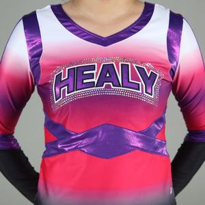 Nouveauté 2026 : Ensembles d'uniformes de cheerleading personnalisés pour femmes – Vente en gros de vêtements de sport confortables 100 % polyester - Product Image 3