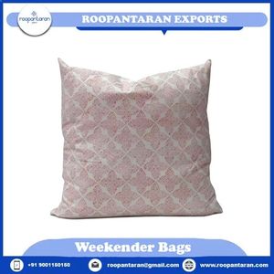 Handmade Cotton Block Print Cushion Cover Floral Heart Woven Decorative Pillowcase Trending Traditional Indian Home Decor New - Product Image 2