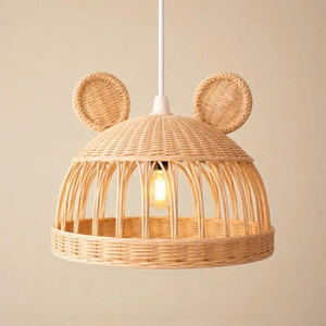 Lámpara de Mimbre para Habitación Infantil, Pantalla de Ratán, Decoración Ecológica, Éxito de Ventas 2026 - Product Image 3
