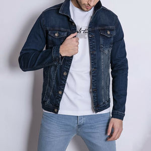 2024 Men's <b>Vintage</b> Denim <b>Jacket</b> Oversized Fit Washed Pattern with Patchwork Print Autumn Outerwear in Jeans Style - Product Image 2