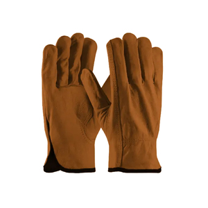 Guantes de conducción de cuero de vaca dividida de primera calidad, protección de manos de seguridad para plantar en el trabajo, guantes de cuero para hombres de nueva producción en fábrica - Product Image 4
