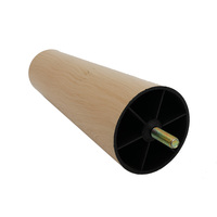 Pieds de meubles universels en plastique couleur bois de 6 po, pieds coniques en plastique grain de bois de 5/16 po pour canapé, fauteuil et chaise