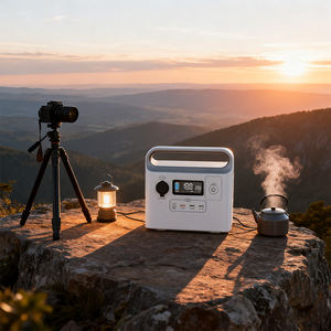 Station d'alimentation portable avec batterie Lifepo4 200W 222Wh pour camping en plein air, fête, sauvegarde à domicile, avec lumière LED pour la pêche - Product Image 6