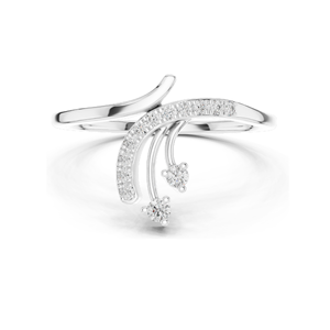 Bague en diamant de laboratoire de 0,128 carat pour femmes, clarté VVS-VS EF, or 18 carats, 14 carats, 10 carats et argent 925, or rose, or jaune, or blanc - Product Image 1