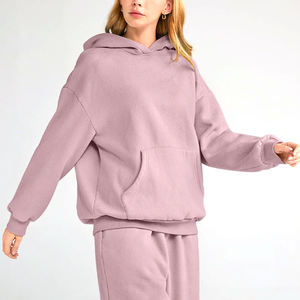 Precio asequible Durable Cómodo Regular Fit Señoras Sudadera con capucha Manga larga Mujer Sudadera con capucha en color sólido - Product Image 3