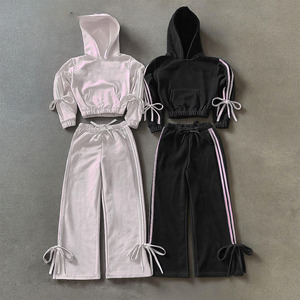 ชุดวอร์มมีฮู้ดสำหรับผู้หญิงชุดวอร์มลำลองกีฬาฤดูใบไม้ร่วง - Product Image 3