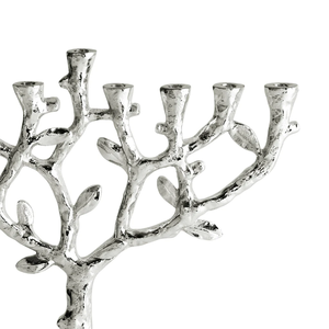 Candélabre symbolique de Hanukkah de Menorah d'arbre de vie avec la conception artistique de Judaica pour des célébrations de vacances - Product Image 2