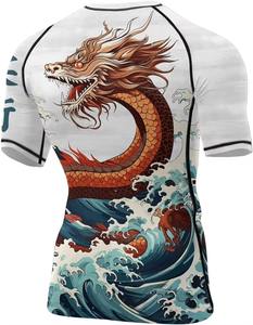 <b>BJJ</b> <b>Rashguard</b> Men | Breathable MMA Training Shirt | Moisture-Wicking Sportswear Spandex/Polyester Half Sleeve Eco-Friendly - Product Image 3