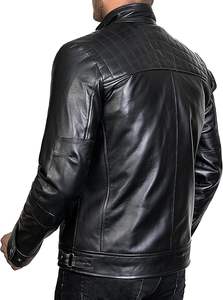 Explore nuestras chaquetas de moda de cuero de alta calidad para hombre, puede diseñar sus propios estilos de manga larga a un precio económico - Product Image 3