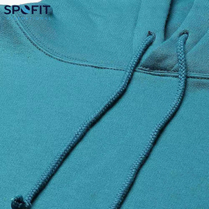 Nuevo y elegante logotipo personalizado de talla grande, chándal de lana sólida, Tops cortos con hombros caídos, sudaderas con capucha, chándal para correr, conjunto de 2 piezas para mujer - Product Image 4