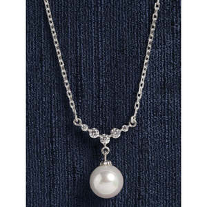 Collier avec pendentif en perle classique Clara, argent sterling 92,5 avec chaîne, cadeau pour femmes et filles - Product Image 2