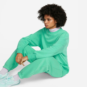 Sudadera con cuello redondo acanalado para mujer, suéter de aguamarina, 80% Algodón, 20% poliéster reciclado, Polar, puños acanalados y dobladillo medio - Product Image 6