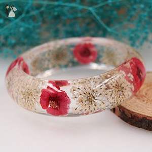 Hermoso y Duradero Marco de Fotos Moderno con Flores Secas Reales y Hueso de Búfalo Transparente Hecho a Mano - Product Image 3