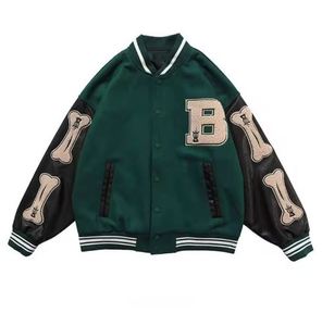 Vente en gros Printemps OEM Personnalisé Hiver Vintage École Collège Hommes Vestes & Manteau Laine Letterman Bomber Baseball Varsity Veste Homme - Product Image 4