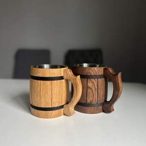 Chope à bière authentique en bois |   Qualité artisanale |   Approvisionnement en vrac - Product Image 2
