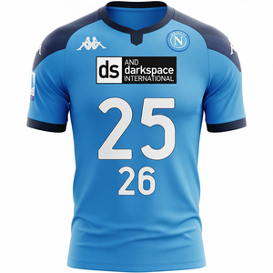 Maillot de football de Naples fabriqué en usine, personnalisation de haute qualité, maillot de football pour hommes, jeunes et adultes - Product Image 1