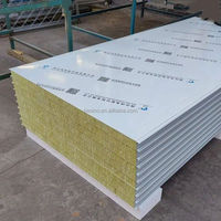 Panel Sándwich de Lana de Roca con Aislamiento Térmico, Material de Pared Duradero para la Construcción de Almacenes