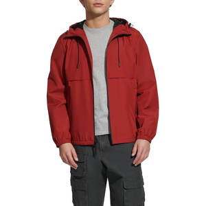 Chaqueta cortavientos impermeable para lluvia de fabricación personalizada, chaqueta cortavientos con cremallera completa de alta calidad para hombre - Product Image 1