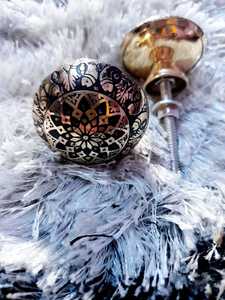 Bouton de porte rond en laiton massif vintage rustique poignée décorative pour armoires de porte d'entrée armoires armoires utilisation de meubles - Product Image 5