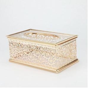 Haute vente en acier inoxydable rectangulaire serviette boîte de rangement forme carrée dessus de table décoratif mouchoirs en papier poubelle Premium tissu - Product Image 5