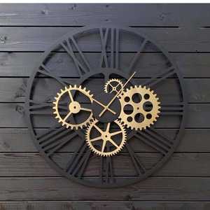 Tenture murale en métal de forme géométrique faite à la main décoration unique pour chambre à coucher salon avec aiguille Quartz nouveaux mariages - Product Image 1