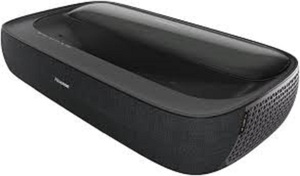 Hisense เครื่องฉายแสงเลเซอร์ RGB 80 L9H 4K สามดวง3800แอนซีลูเมน DTS-Doby เสียงคงที่เลนส์โปรเจ็คเตอร์ขว้างโยนสั้นพิเศษ