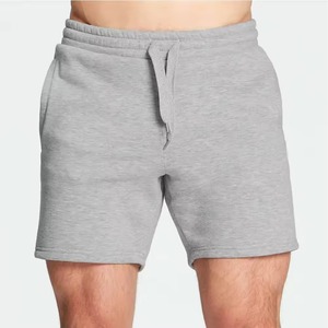 Pantalones cortos de verano de forro polar de Algodón 100% con logotipo personalizado, pantalones cortos para correr con estampado de rizo francés Unisex con tela de lona, pantalones cortos informales para hombre - Product Image 1