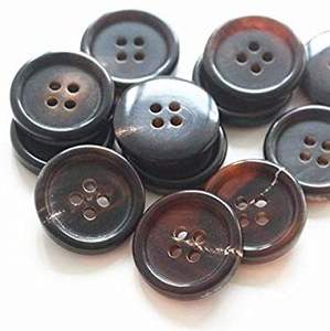 Custom Black & Brown 15mm 20mm Real Touch Handmade Animal Style Natural Genuine <b>Blazer</b> Horn <b>Button</b> for Suit - Product Image 4