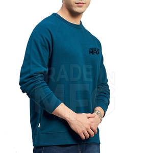 Jersey de alta calidad para hombre, Sudadera de punto transpirable de poliéster, ropa de invierno, patrón de estampado sólido informal de talla grande, teñido liso - Product Image 5