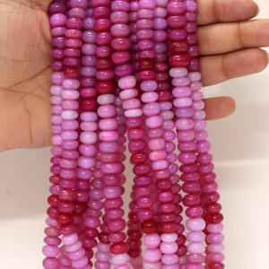 Magnifiques perles d'opale rouge vin, forme ronde, lisses, 7-9 mm, perles d'opale rouge vin de qualité AAA, bijoux en perles d'opale. - Product Image 6