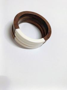 กำไลข้อมือเรซินหลากสีสุดอินเทรนด์กำไลข้อมือแบบหนากำไลข้อมือแบบแปลกกำไลข้อมือเรซิ่นพื้นผิวหินอ่อนสีน้ำตาลเครื่องประดับของขวัญ - Product Image 3