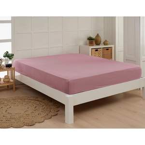 Lenzuolo con Angoli Bella Home Double Luxe in Jersey 160x200+30 cm, Colore Prugna - <span class=keywords><strong>Lenzuola</strong></span> Monouso Traspiranti Stile Semplice <span class=keywords><strong>per</strong></span> Uso Ospedaliero - Product Image 1