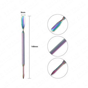 Pousse-cuticules professionnel double face en acier inoxydable, outil de nettoyage des ongles de précision pour manucure, pédicure et soin des ongles - Product Image 4
