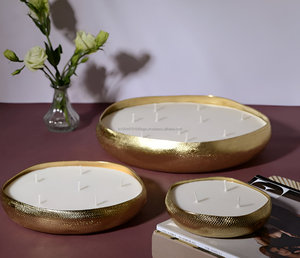 Best Sale Decorative Grainy Texture Gold Metal Urli - Product Image 3