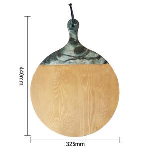 Nouvelle spatule à pizza en résine époxy métallique, plateau de service/coupe-pizza, pelle à pizza, résistante au lave-vaisselle et au four, avec poignée en marbre - Product Image 4