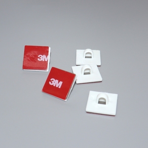 Occhiello da parete autoadesivo per soffitto bianco con nastro in schiuma di plastica quadrata - Product Image 6