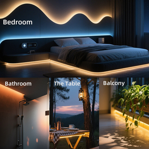 Oem/ODM 5 trong 1 rgbcw màu có thể thay đổi SMD 5050 linh hoạt <span class=keywords><strong>LED</strong></span> Strip RGB + CCT <span class=keywords><strong>LED</strong></span> ánh sáng 60LEDs/M 12V 24V thông minh App/điều khiển bằng giọng nói - Product Image 4