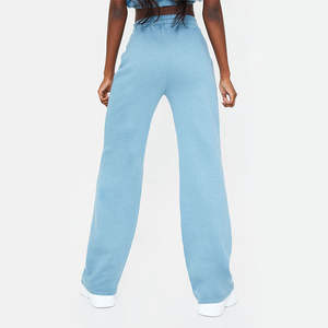 Pantalons de survêtement amples pour femmes à taille haute avec cordon de serrage, pantalons à jambes larges, pantalon de survêtement à cordon de serrage pour femmes, pantalons de survêtement amples évasés - Product Image 2