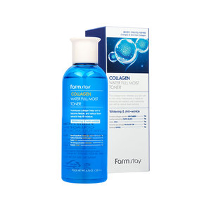 Top Vente Hydratant Farmstay Collagène EAU PLEINE HUMIDE TONER Longue Durée Humidité 200ml Corée - Product Image 1