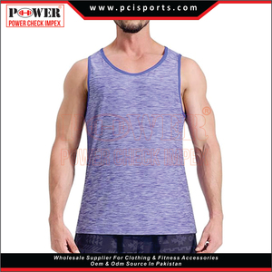 เสื้อกล้ามผู้ชายสีพื้นแห้งเร็วระบายอากาศได้ดี - Product Image 4