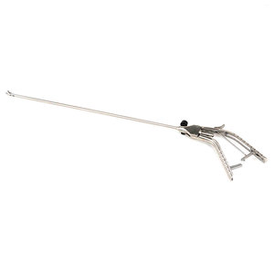 Porte-aiguilles laparoscopique manuel à prix de gros, utilisation hospitalière, acier inoxydable argenté, réutilisable, certifié CE, général - Product Image 1