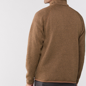 Suéteres de lana de invierno personalizados Suéteres de lana transpirables más vendidos para hombres Suéteres de lana con cremallera de cuarto - Product Image 3