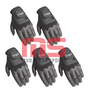 All-Purpose Genuine Leather Golf <b>Gloves</b> with Breathable <b>Mesh</b> Waterproof Strong Wrist Support Custom Design for Sports Casual Use - Product Image 1