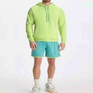 Personalizado de alta calidad manga raglán gimnasio ropa deportiva transpirable pulóver sudaderas con capucha para hombres - Product Image 3