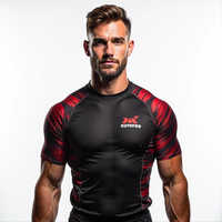 Maillots de protection respirants personnalisés haute performance, durables, sublimés, à séchage rapide pour le MMA et les sports de combat, vente en gros