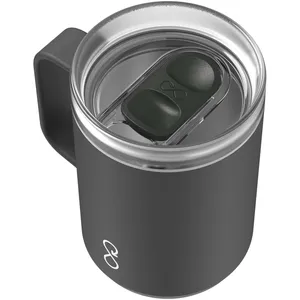 Mug de voyage écologique en acier inoxydable, gobelets isothermes, merchandising - Product Image 2
